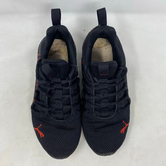 PUMA Viz Runner Rapid Black Red Training Sneakers Youth 7C - Picture 4 of 9